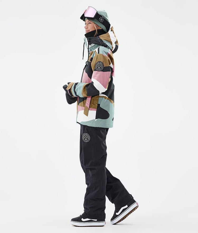 Dope Blizzard W Full Zip Snowboardjacke Damen Shards Gold Muted Pink