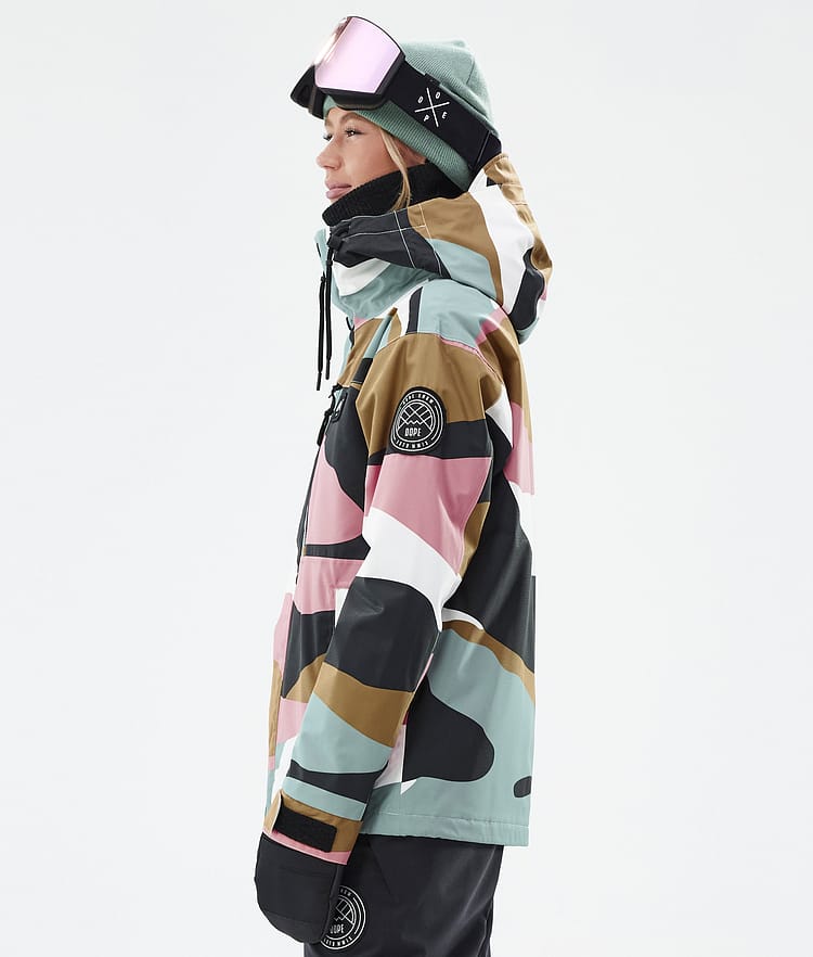 Dope Blizzard W Full Zip Snowboardjacke Damen Shards Gold Muted Pink, Bild 5 von 9