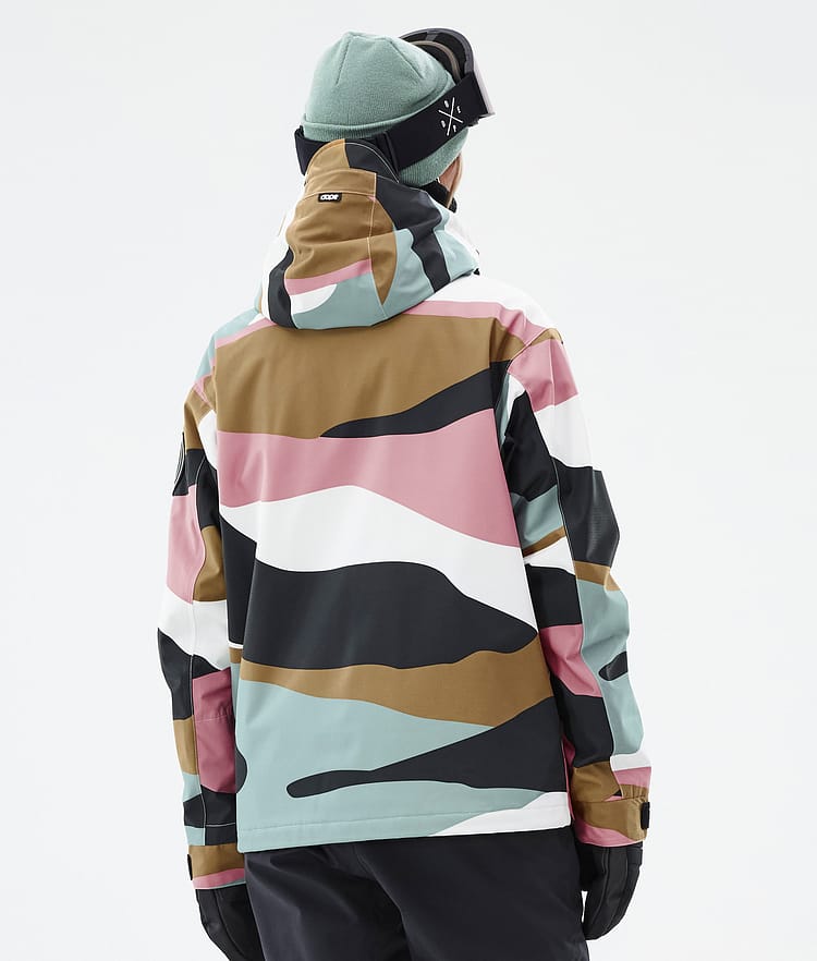 Dope Blizzard W Full Zip Snowboardjacke Damen Shards Gold Muted Pink, Bild 6 von 9