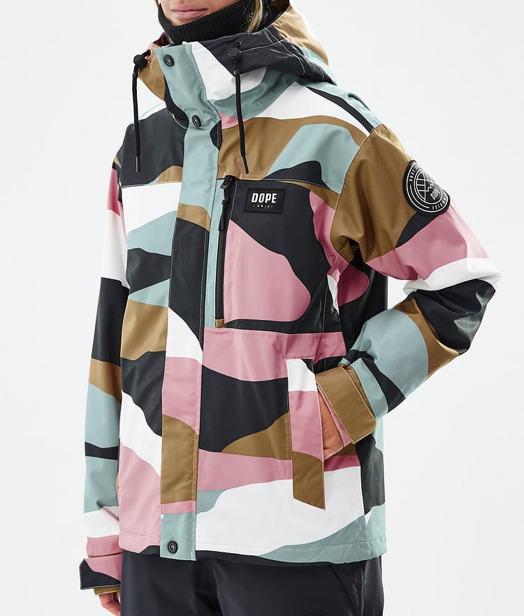 Dope Blizzard W Full Zip Snowboardjacke Damen Shards Gold Muted Pink