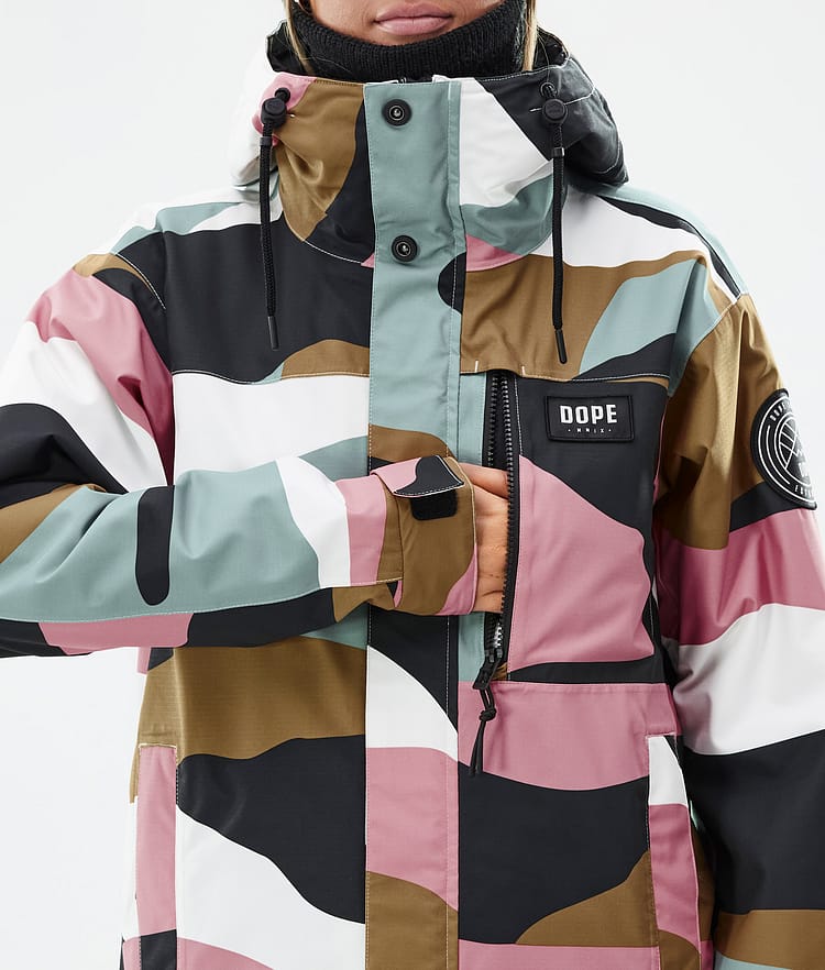 Dope Blizzard W Full Zip Snowboardjacke Damen Shards Gold Muted Pink, Bild 8 von 9