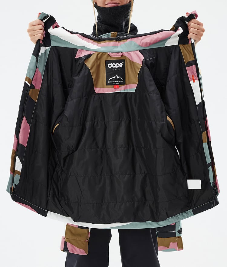 Dope Blizzard W Full Zip Snowboardjacke Damen Shards Gold Muted Pink, Bild 9 von 9