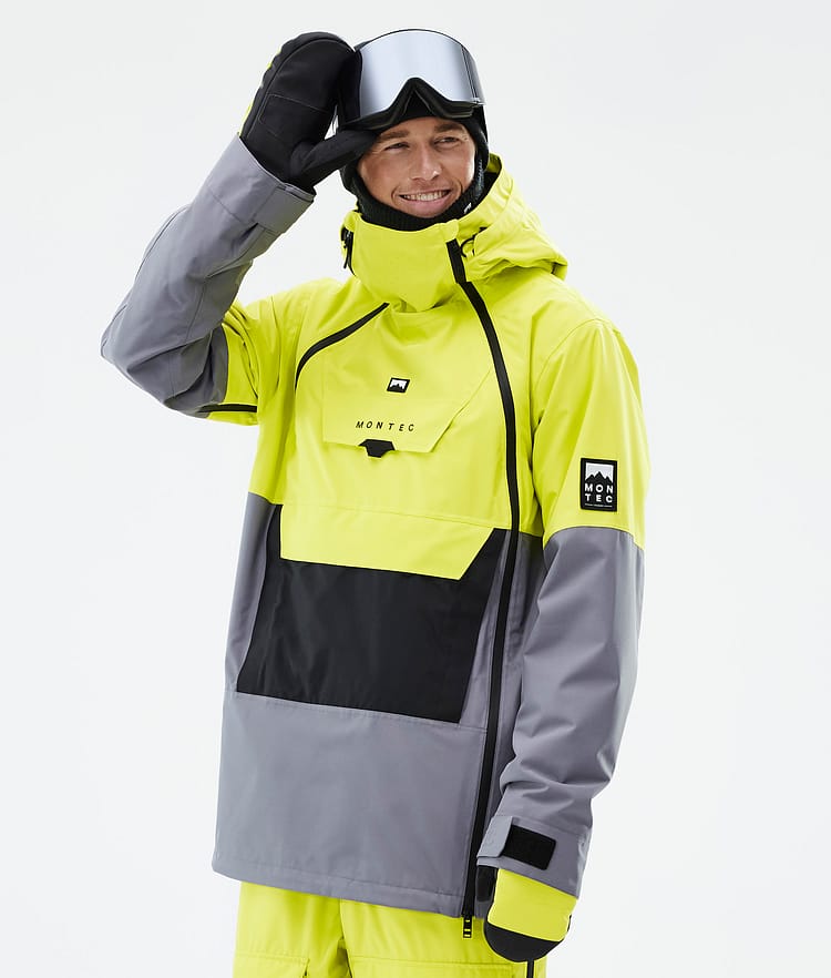 Montec Doom Snowboardjacke Herren Bright Yellow/Black/Light Pearl