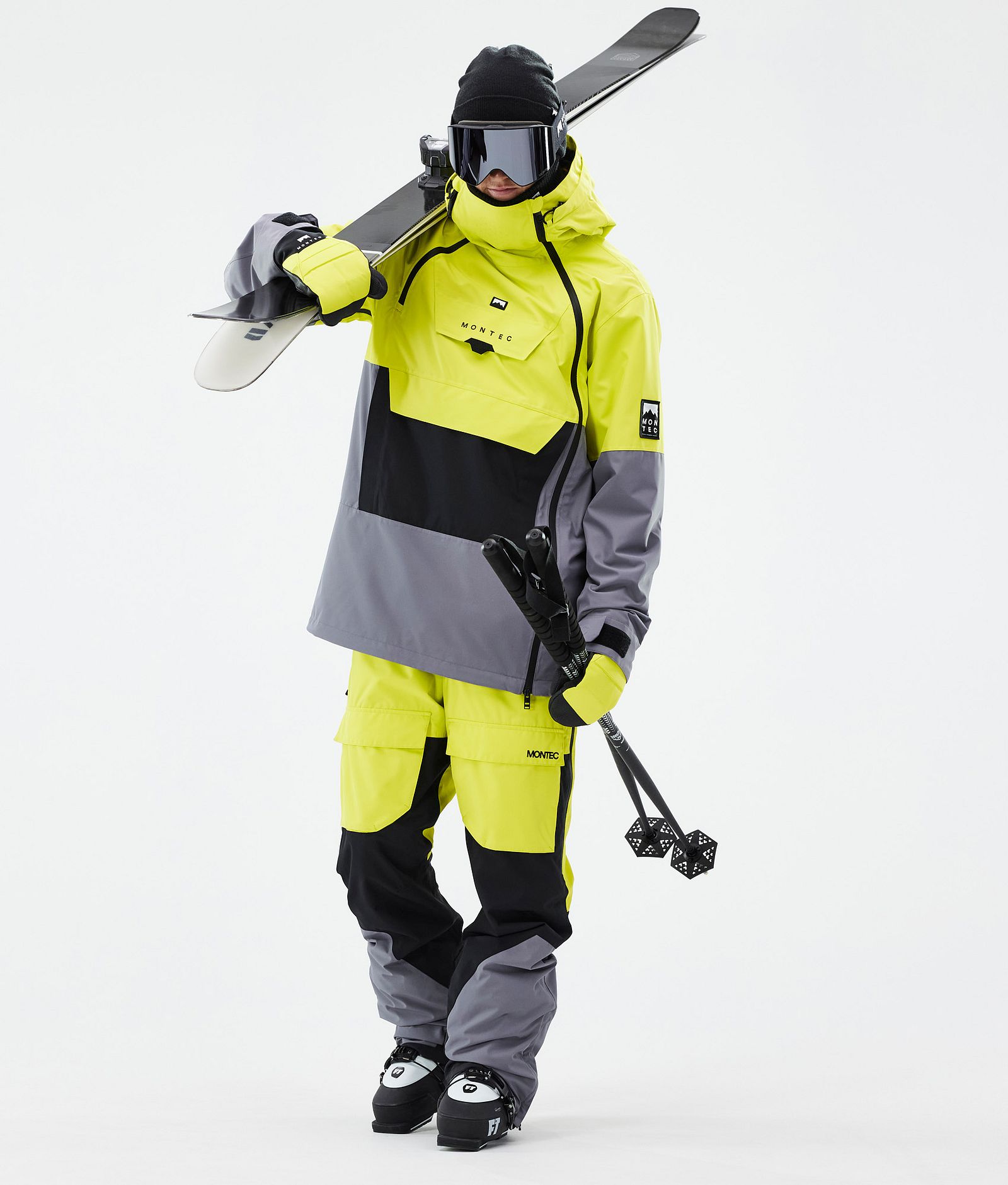 Montec Doom Skijacke Herren Bright Yellow/Black/Light Pearl, Bild 2 von 10