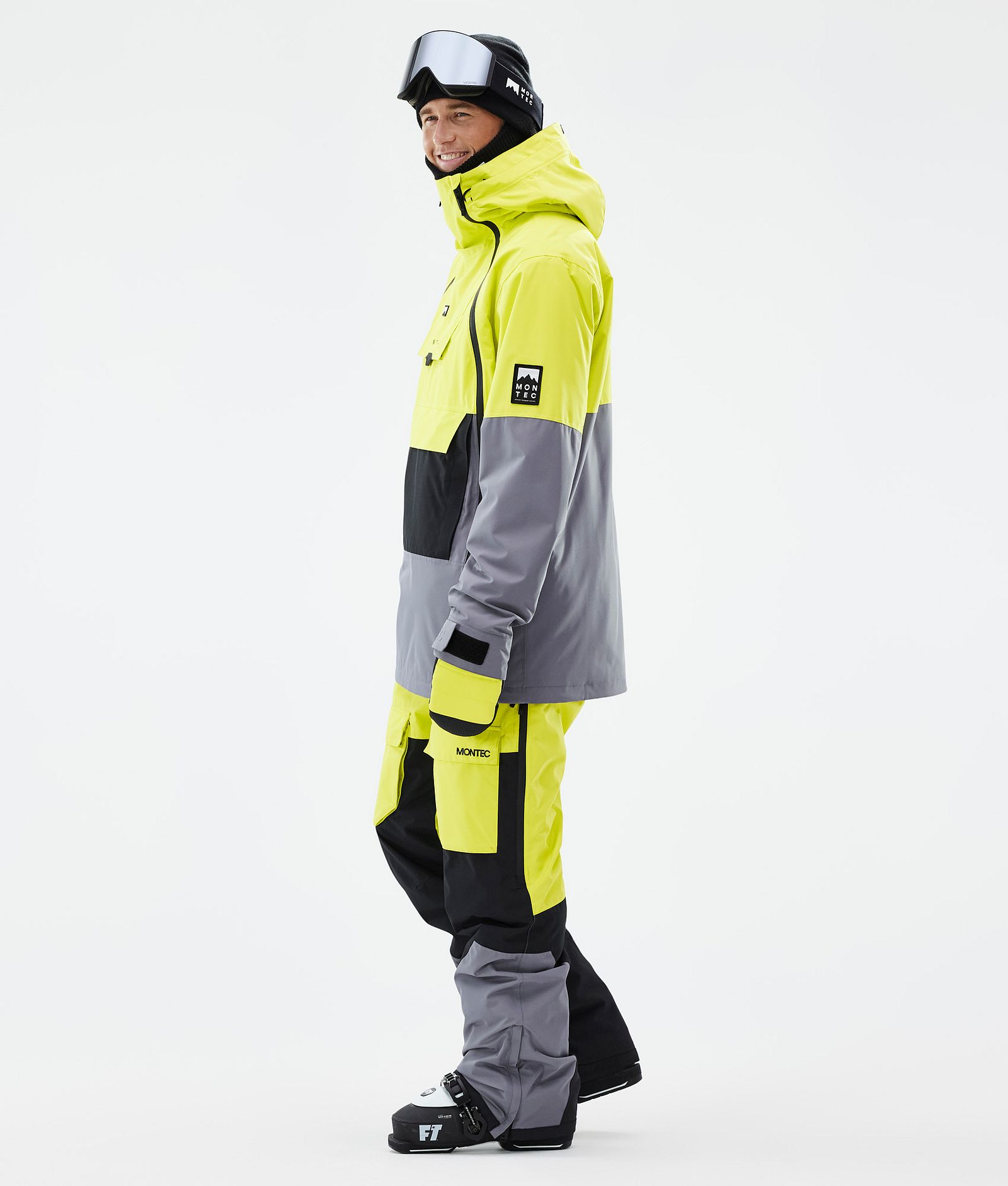 Montec Doom Skijacke Herren Bright Yellow/Black/Light Pearl, Bild 3 von 10