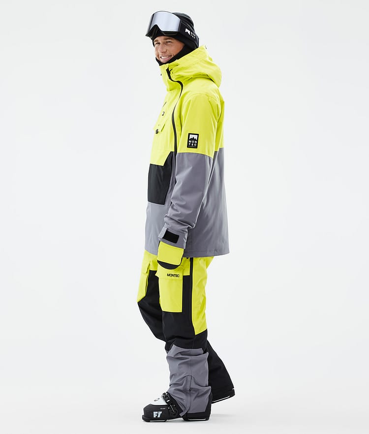 Montec Doom Skijacke Herren Bright Yellow/Black/Light Pearl