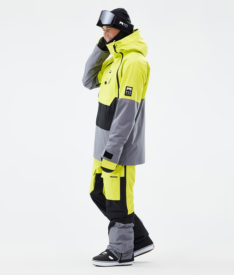 Montec Doom Snowboardjacke Herren Bright Yellow/Black/Light Pearl