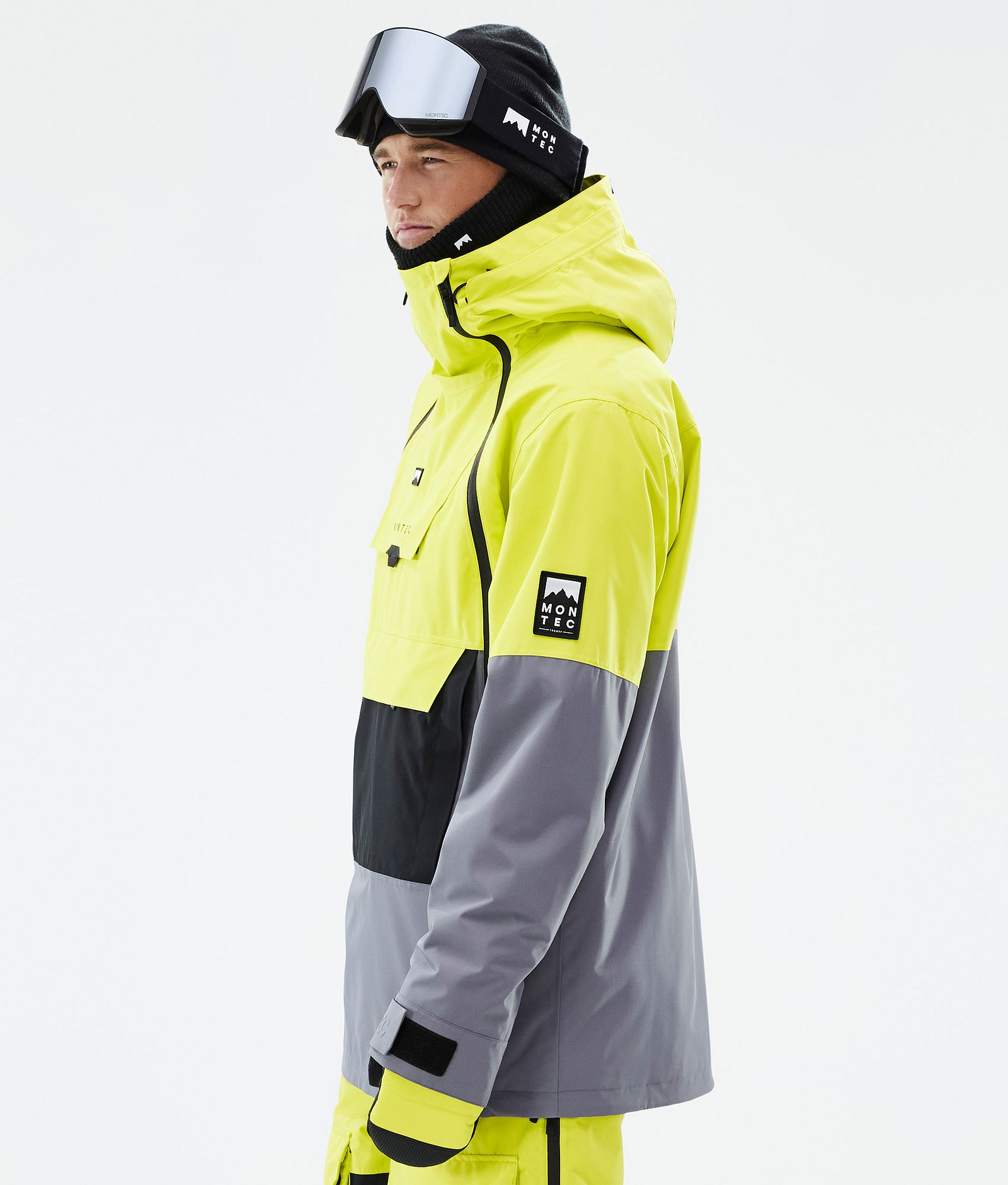 Montec Doom Skijacke Herren Bright Yellow/Black/Light Pearl, Bild 5 von 10
