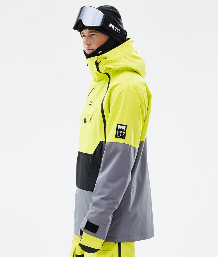 Montec Doom Skijacke Herren Bright Yellow/Black/Light Pearl