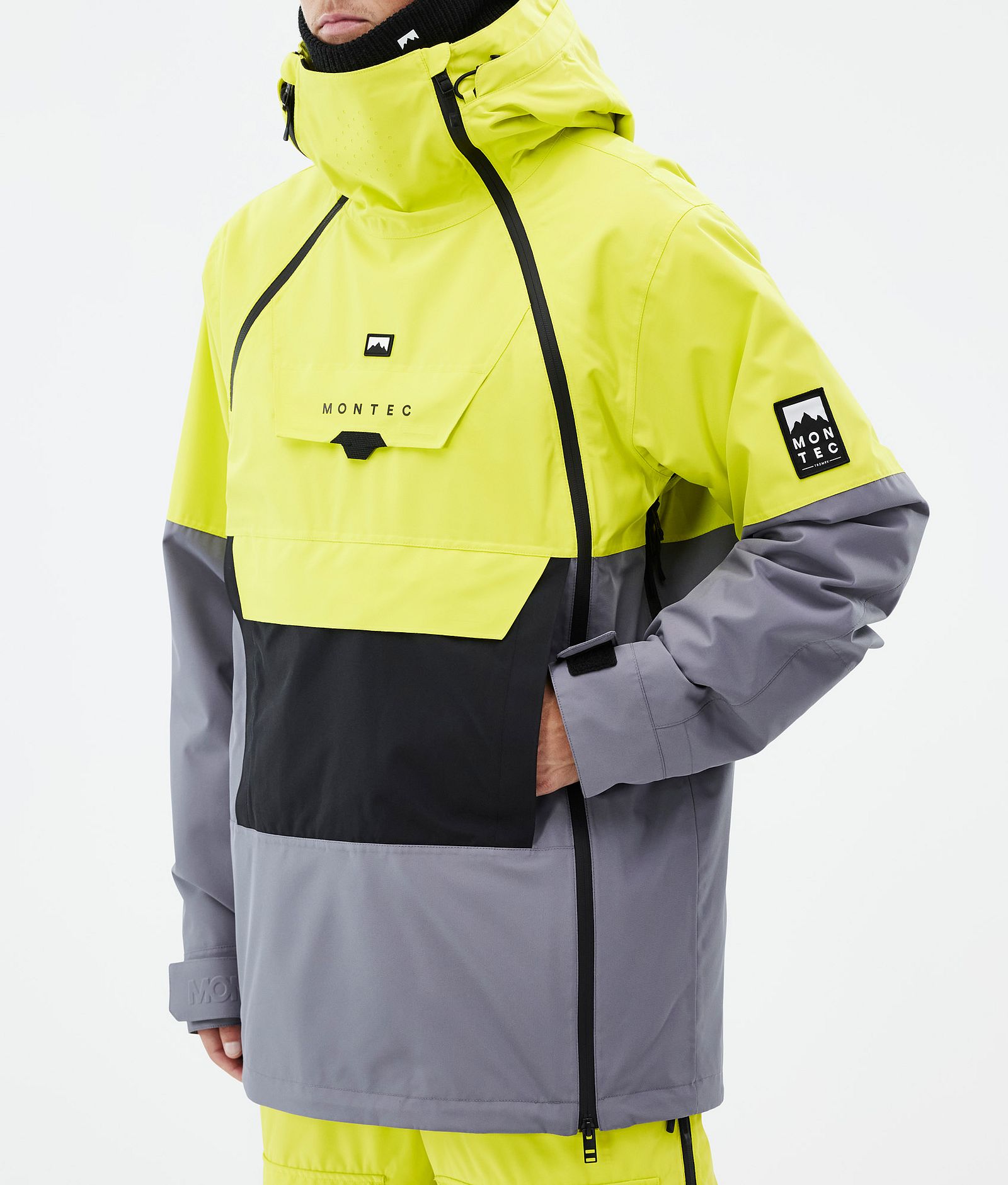 Montec Doom Skijacke Herren Bright Yellow/Black/Light Pearl, Bild 7 von 10