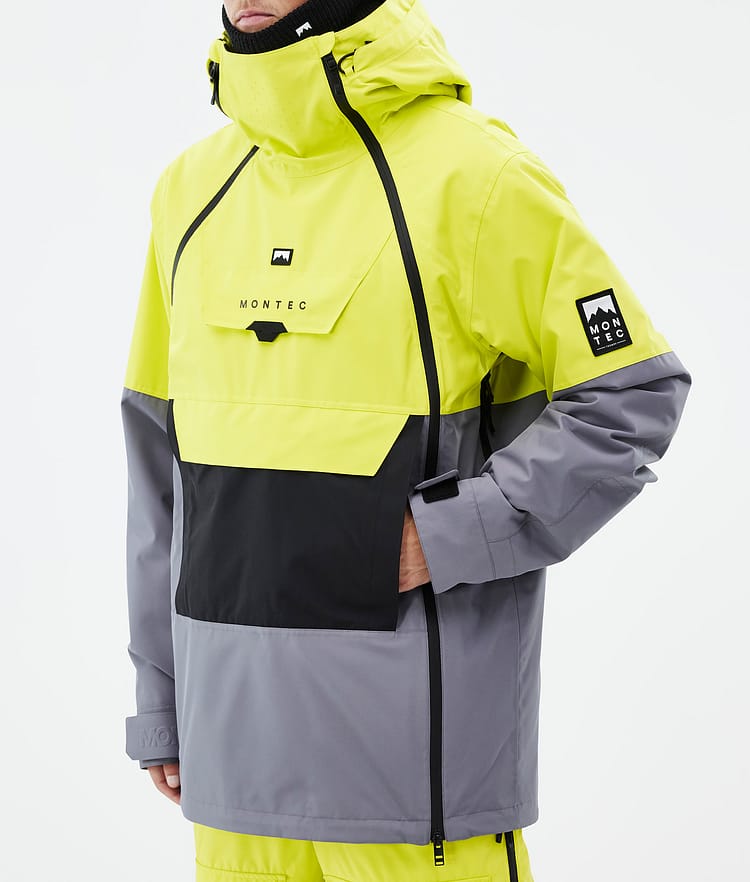 Montec Doom Skijacke Herren Bright Yellow/Black/Light Pearl, Bild 7 von 10