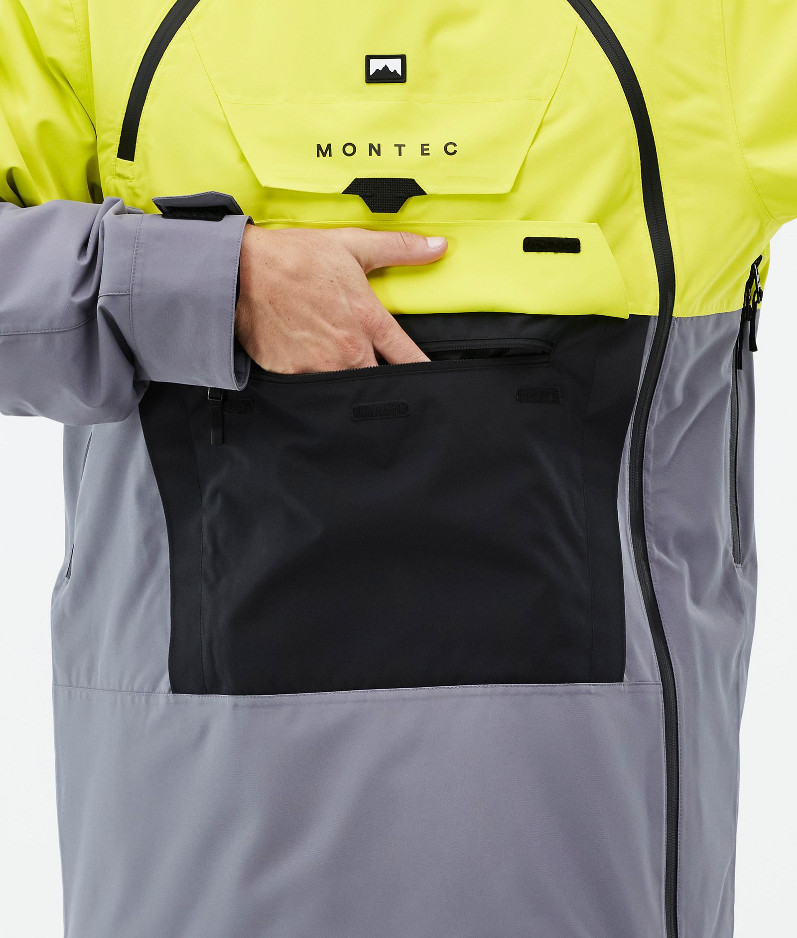Montec Doom Skijacke Herren Bright Yellow/Black/Light Pearl, Bild 8 von 10