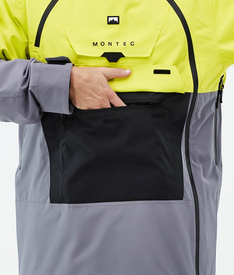 Montec Doom Skijacke Herren Bright Yellow/Black/Light Pearl