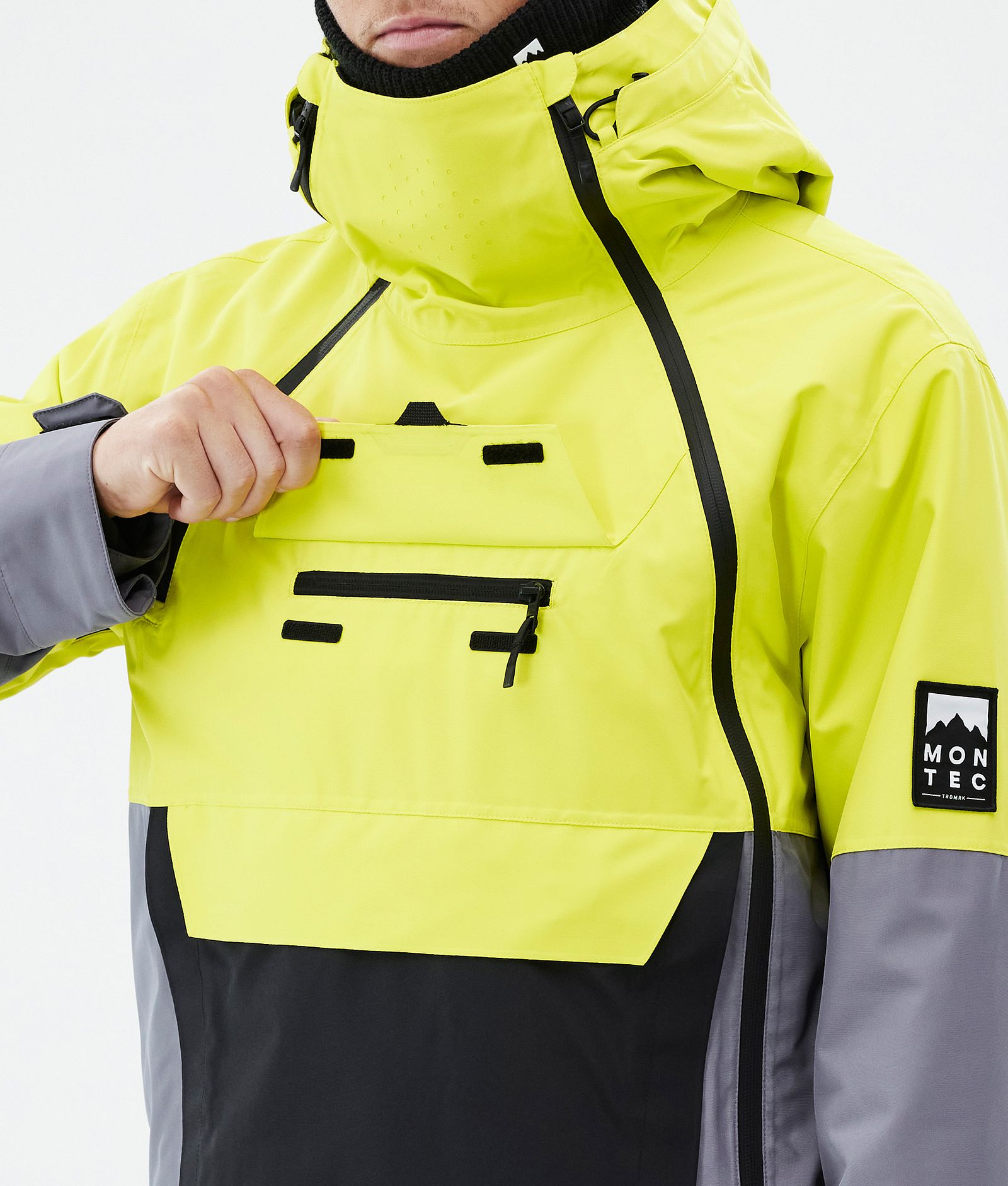 Montec Doom Skijacke Herren Bright Yellow/Black/Light Pearl, Bild 9 von 10