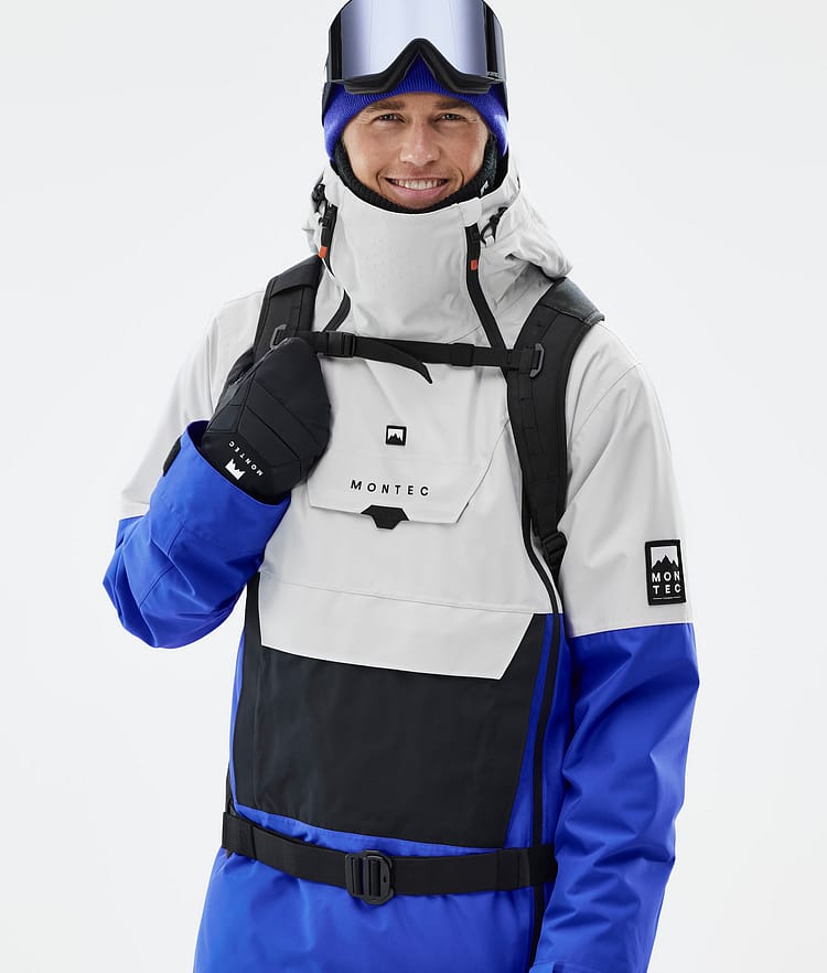 Montec Doom Skijacke Herren Light Grey/Black/Cobalt Blue, Bild 2 von 11