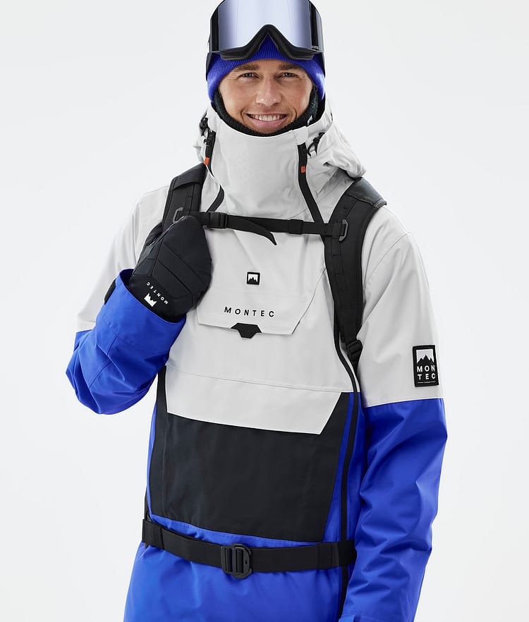 Montec Doom Skijacke Herren Light Grey/Black/Cobalt Blue