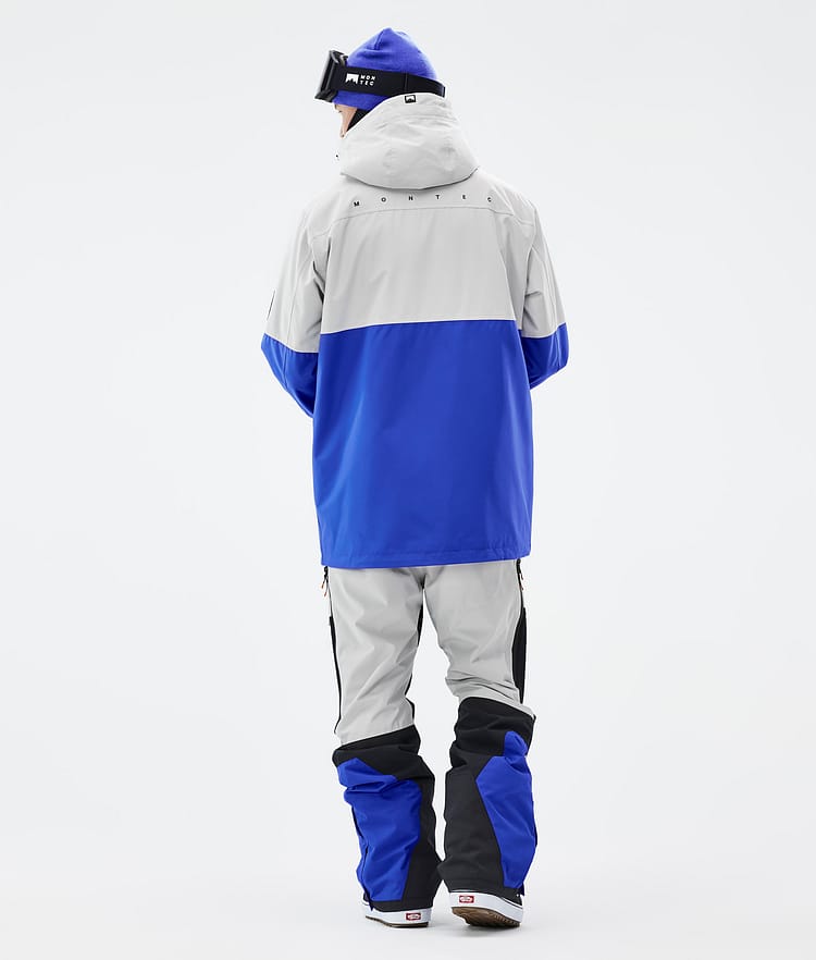 Montec Doom Snowboardjacke Herren Light Grey/Black/Cobalt Blue