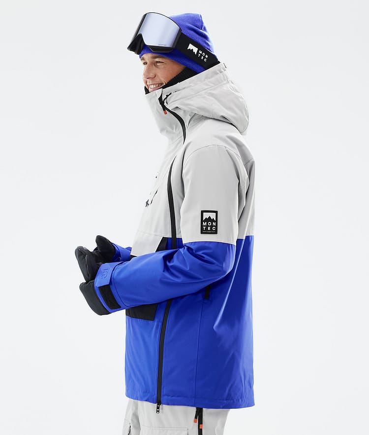 Montec Doom Snowboardjacke Herren Light Grey/Black/Cobalt Blue