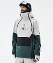 Montec Doom Snowboardjacke Herren Light Grey/Black/Dark Atlantic