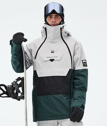 Montec Doom Snowboardjacke Light Grey/Black/Dark Atlantic