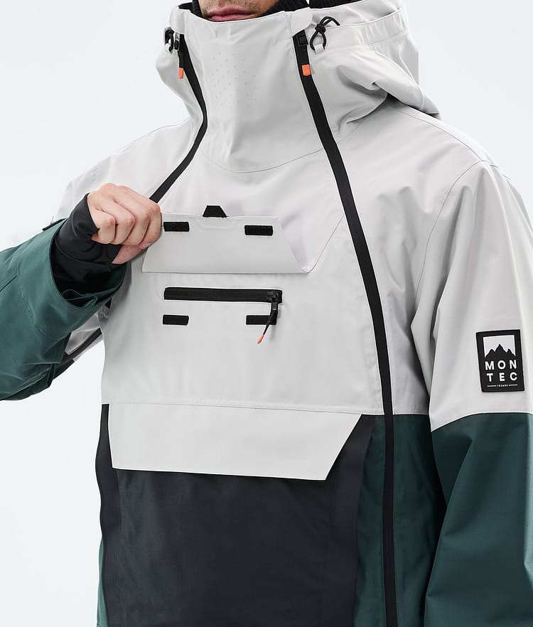 Montec Doom Snowboardjacke Herren Light Grey/Black/Dark Atlantic, Bild 10 von 11