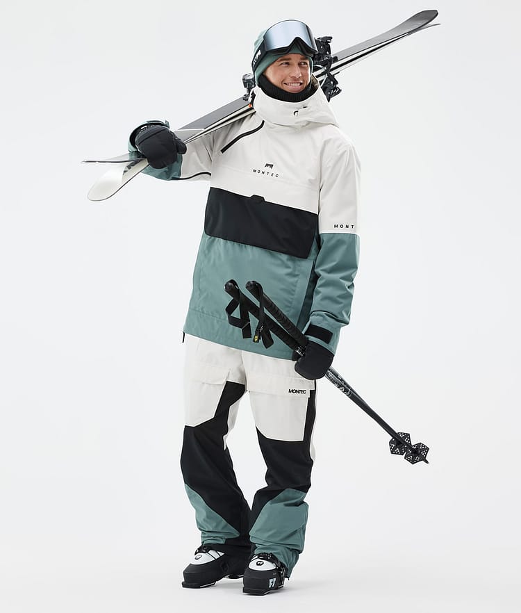 Montec Dune Skijacke Herren Old White/Black/Atlantic