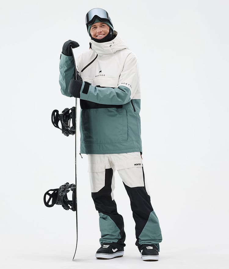 Montec Dune Snowboardjacke Herren Old White/Black/Atlantic