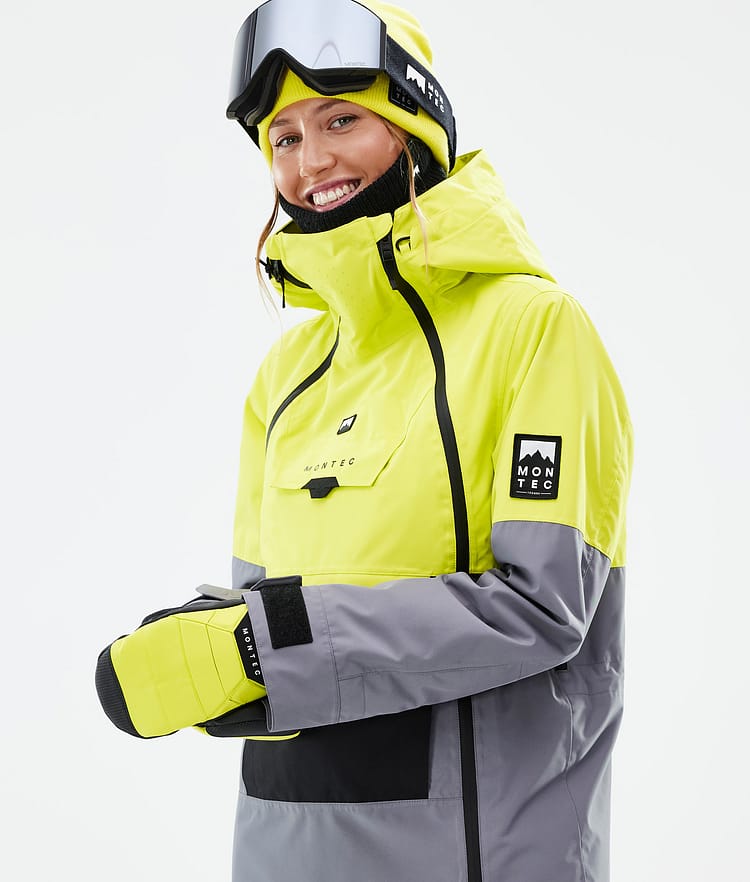 Montec Doom W Snowboardjacke Damen Bright Yellow/Black/Light Pearl Renewed, Bild 2 von 11