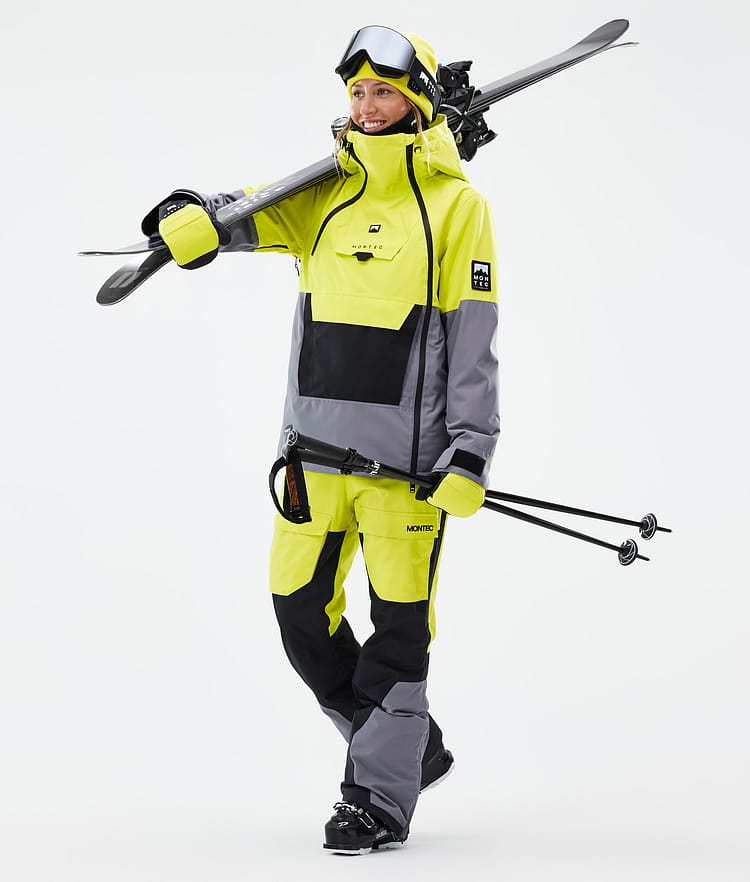 Montec Doom W Skijacke Damen Bright Yellow/Black/Light Pearl