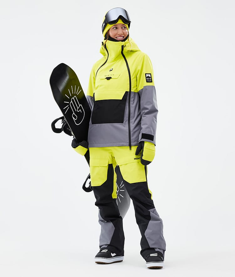 Montec Doom W Snowboardjacke Damen Bright Yellow/Black/Light Pearl