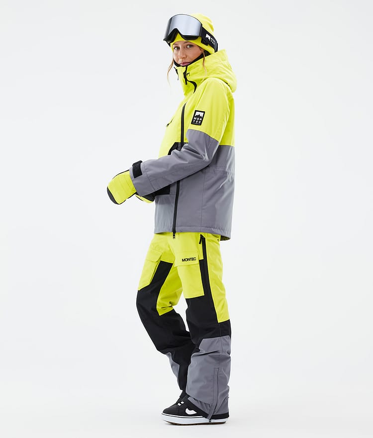 Montec Doom W Snowboardjacke Damen Bright Yellow/Black/Light Pearl