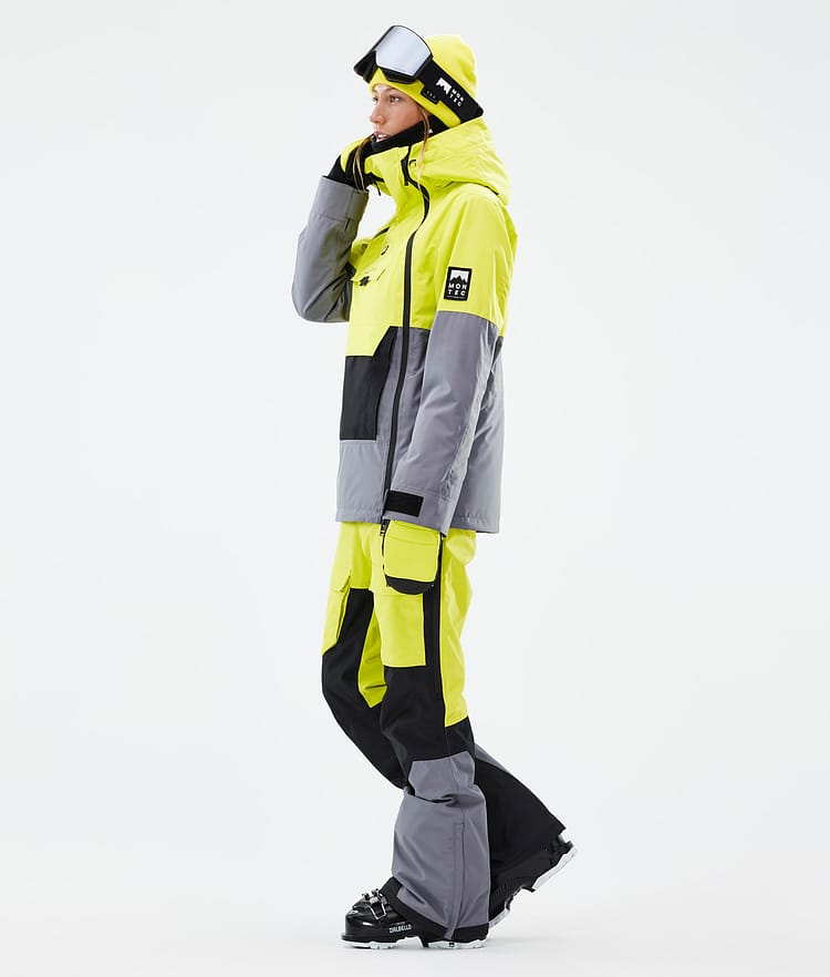 Montec Doom W Skijacke Damen Bright Yellow/Black/Light Pearl