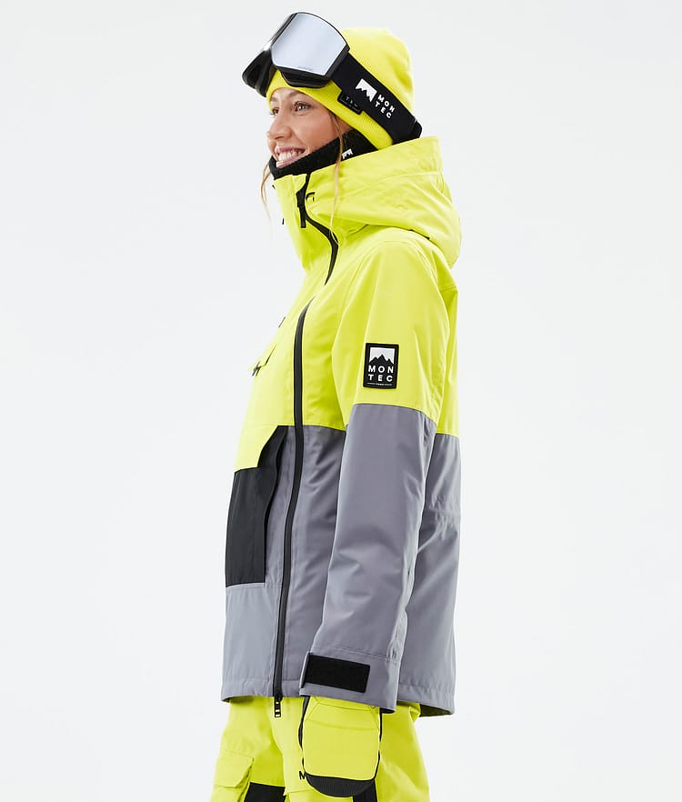 Montec Doom W Skijacke Damen Bright Yellow/Black/Light Pearl