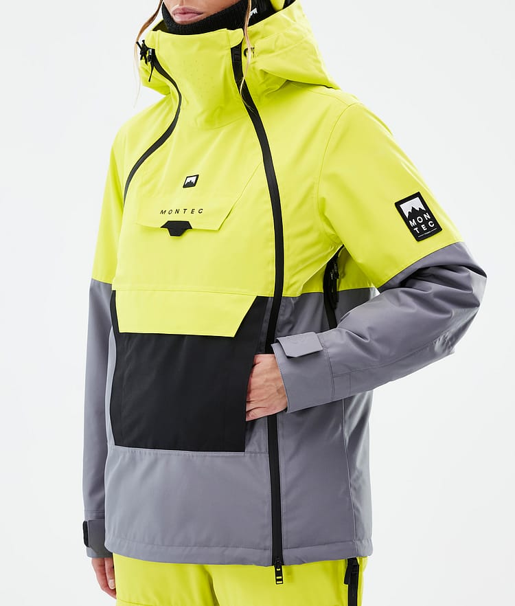 Montec Doom W Skijacke Damen Bright Yellow/Black/Light Pearl