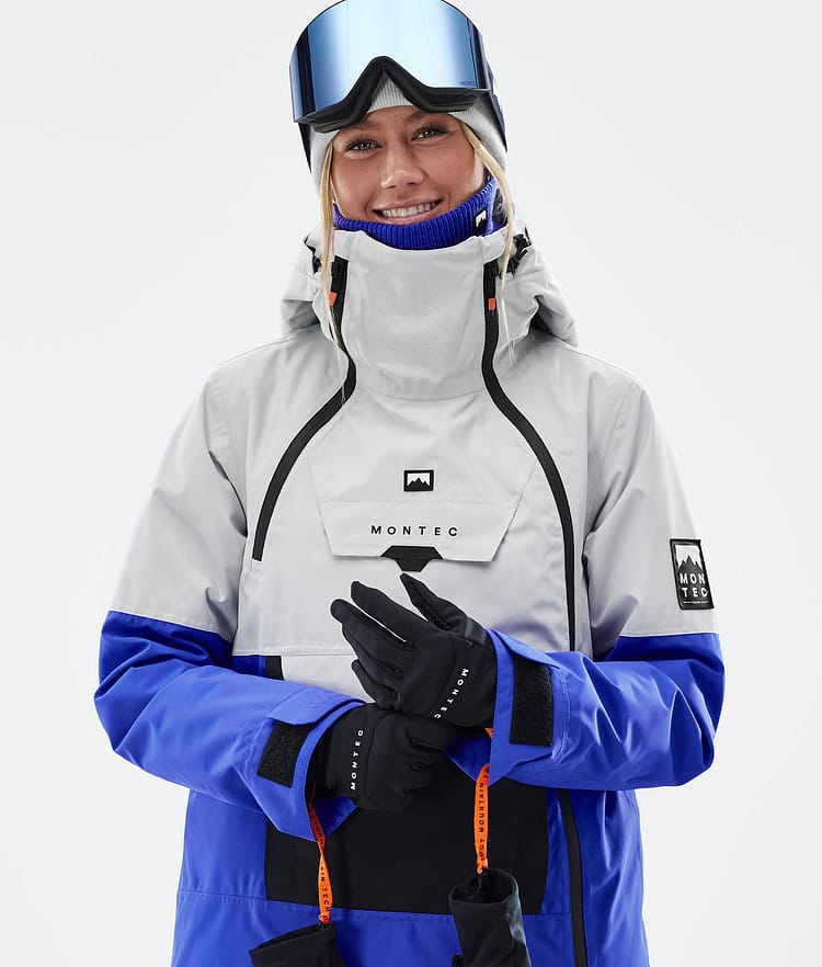 Montec Doom W Snowboardjacke Damen Light Grey/Black/Cobalt Blue, Bild 2 von 11