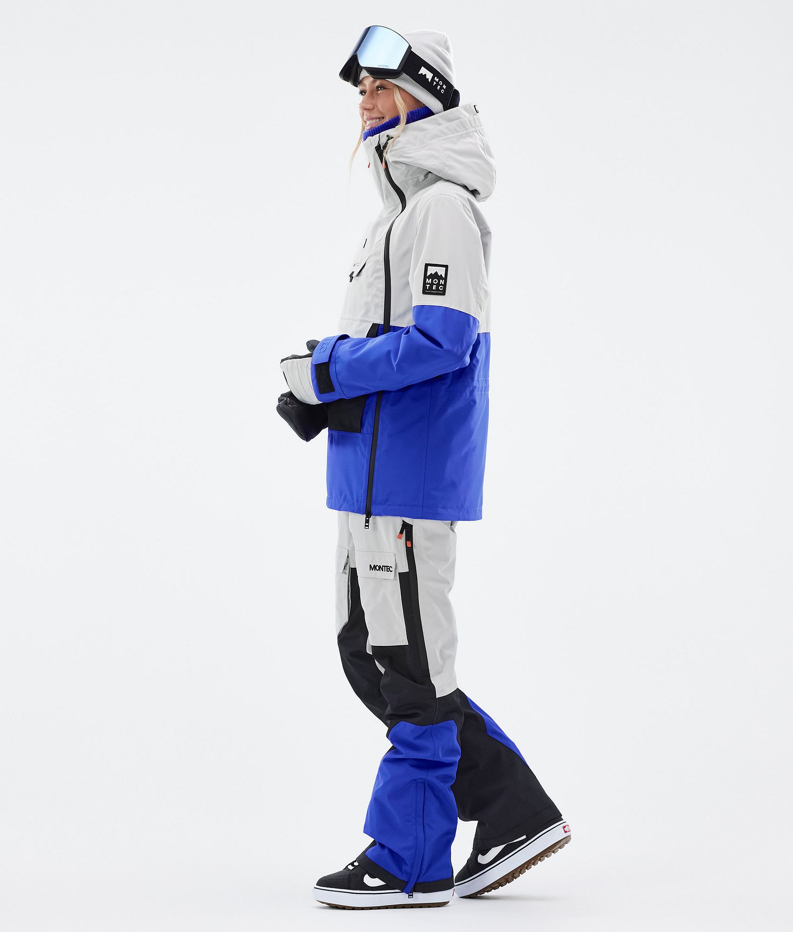 Montec Doom W Snowboardjacke Damen Light Grey/Black/Cobalt Blue Renewed