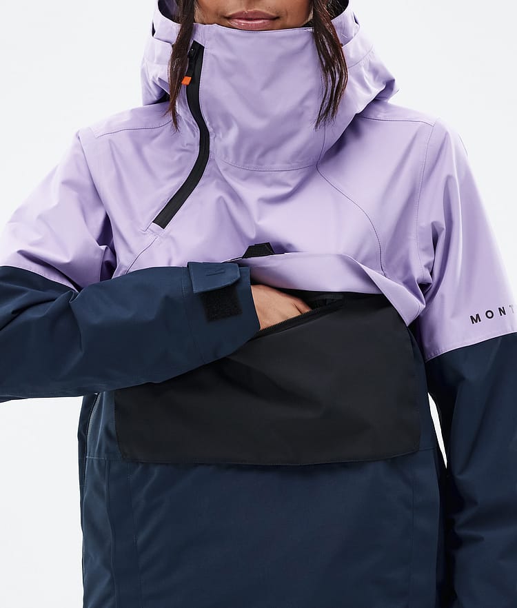 Montec Dune W Snowboardjacke Damen Faded Violet/Black/Dark Blue Renewed, Bild 8 von 8