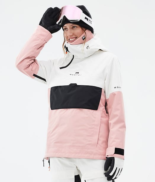 Montec Dune W Skijacke Damen Old White/Black/Soft Pink