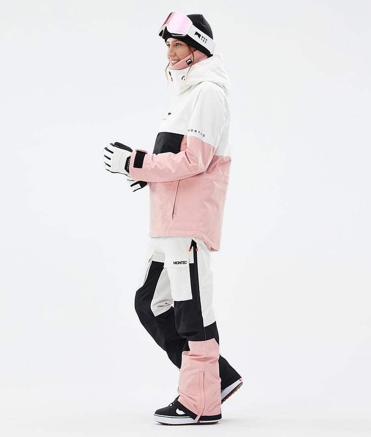 Montec Dune W Snowboardjacke Damen Old White/Black/Soft Pink