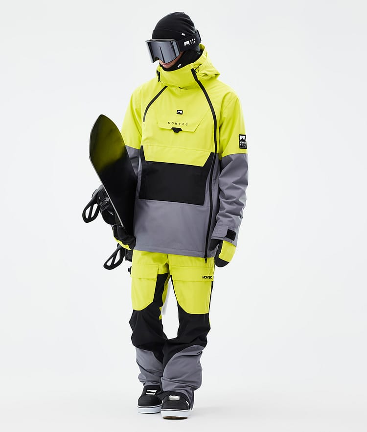 Montec Fawk Snowboardhose Herren Bright Yellow/Black/Light Pearl Renewed, Bild 2 von 7