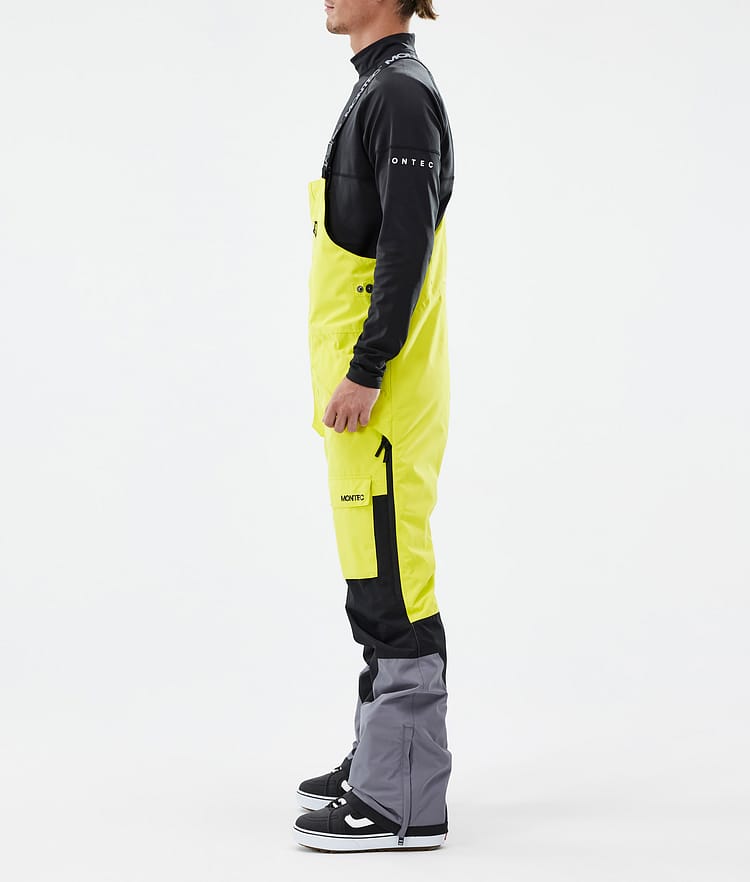 Montec Fawk Snowboardhose Herren Bright Yellow/Black/Light Pearl Renewed, Bild 3 von 7