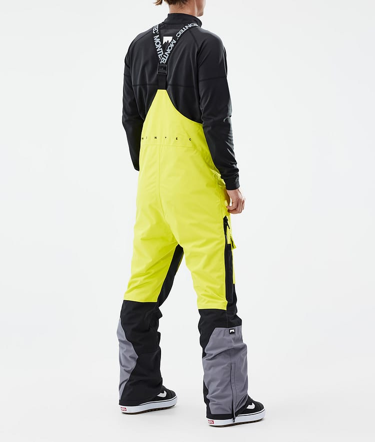 Montec Fawk Snowboardhose Herren Bright Yellow/Black/Light Pearl Renewed, Bild 4 von 7
