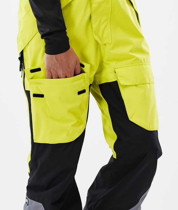 Montec Fawk Snowboardhose Herren Bright Yellow/Black/Light Pearl Renewed, Bild 7 von 7