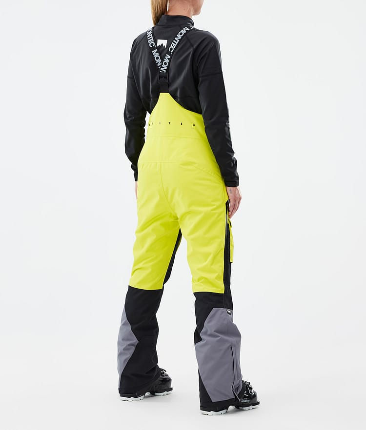 Montec Fawk W Skihose Damen Bright Yellow/Black/Light Pearl