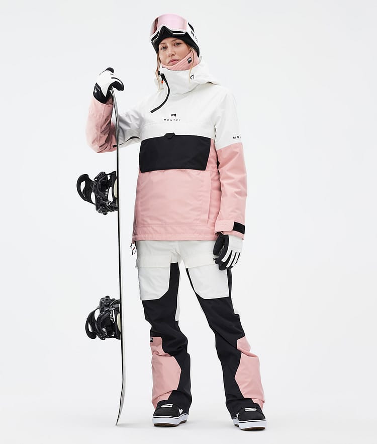 Montec Fawk W Snowboardhose Damen Old White/Black/Soft Pink
