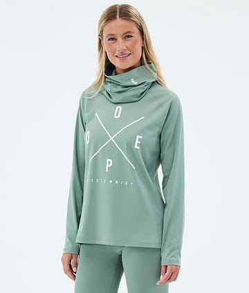 Dope Snuggle W Funktionsshirt Faded Green