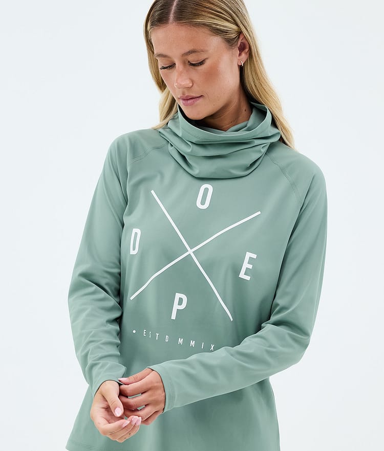 Dope Snuggle W Funktionsshirt Damen 2X-Up Faded Green, Image 2 of 7