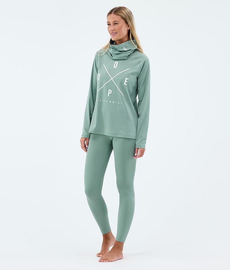 Dope Snuggle W Funktionsshirt Damen 2X-Up Faded Green, Image 3 of 7