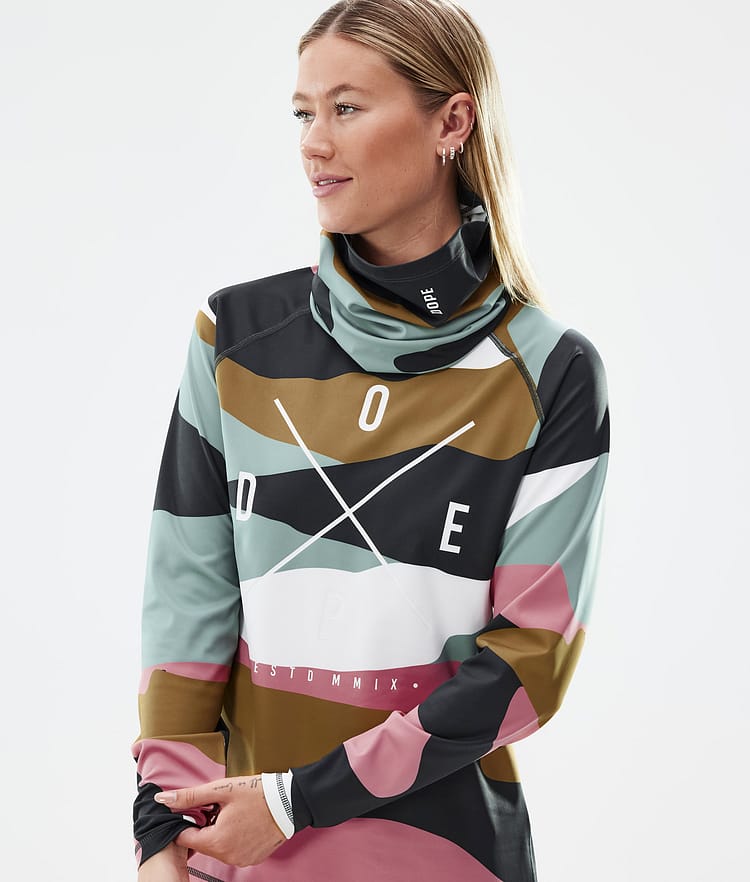 Dope Snuggle W Funktionsshirt Damen 2X-Up Shards Gold Muted Pink, Image 2 of 7