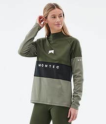 Montec Alpha W 24 Funktionsshirt Damen Olive Green/Black/Greenish